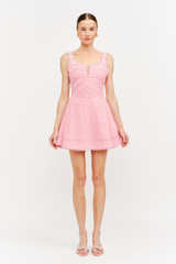Lavender Elizabeth Floral Embroidered Mini Dress Mini Dress