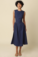 Rosy Brown Anna Open Back Tie Midi Dress Midi Dress
