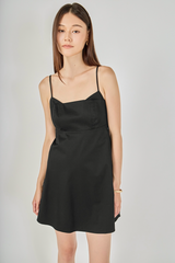 Dark Slate Gray Spaghetti Strap Mini Dress Mini Dress