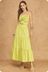 Tan Rosalie Tiered Maxi Skirt Maxi Skirt