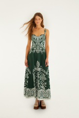 Lavender Miranda Dark Green Belt Buckles Maxi Dress Maxi Dress