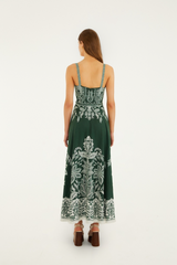 Lavender Miranda Dark Green Belt Buckles Maxi Dress Maxi Dress