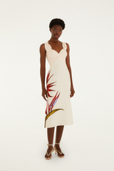 Light Gray Strelitzia Sand Midi Dress Midi Dress