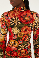 Sienna Flowershop Mini Black Jersey Blouse Top