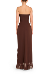 Dark Olive Green Eden Gown Maxi Dress