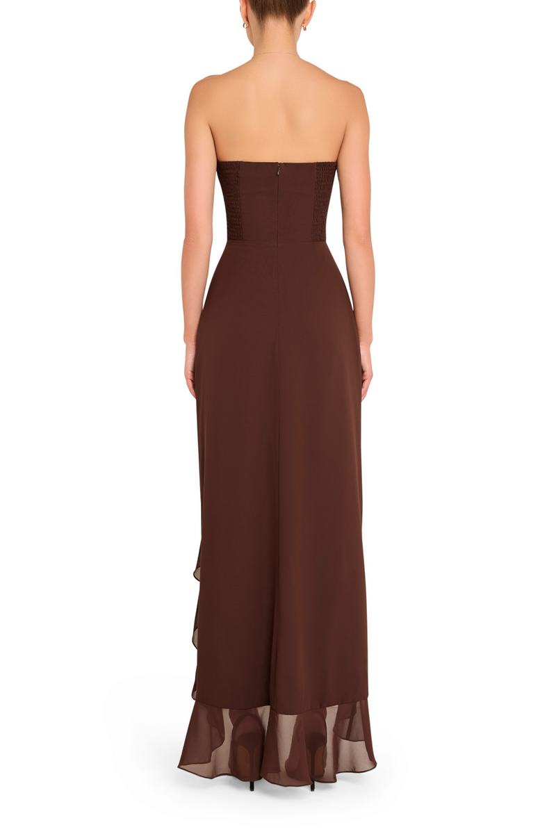 Dark Olive Green Eden Gown Maxi Dress