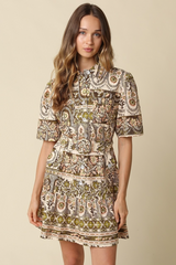 Light Gray Autumn Affair Mini Dress Mini Dress