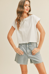 Light Gray Soft Touch Top Top