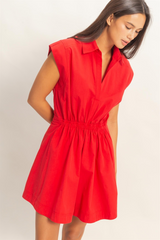 Misty Rose Daly Shirred Mini Dress Mini Dress