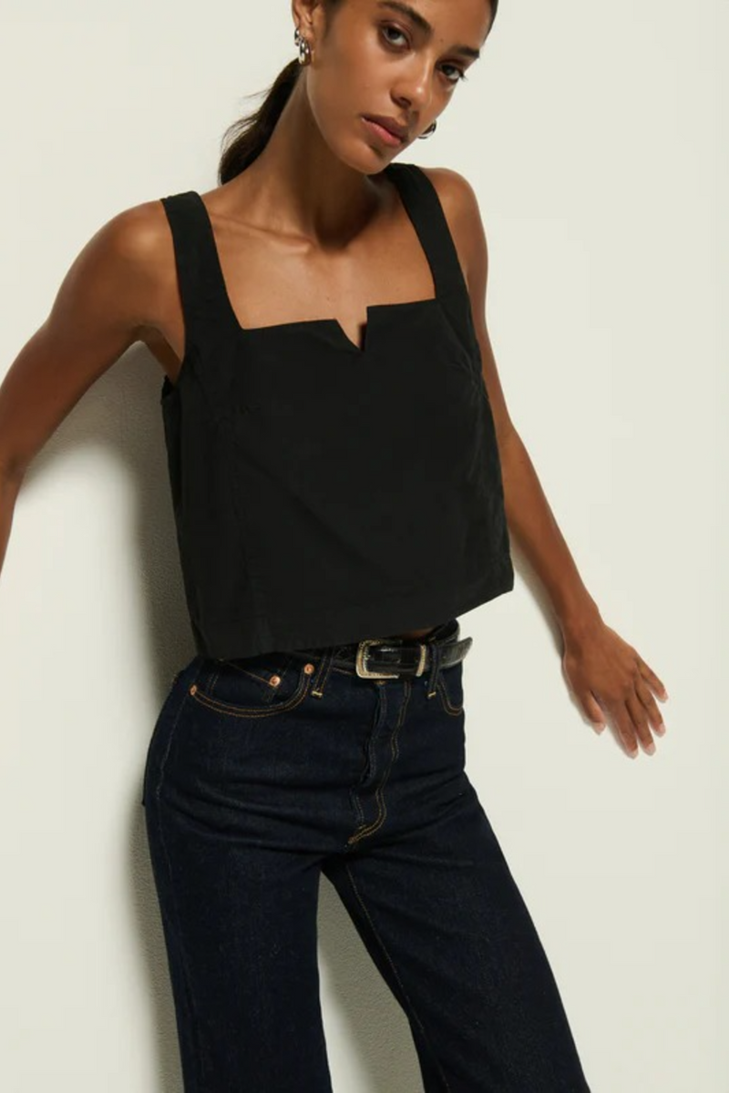 Light Gray Crista Square Neck Tank Top