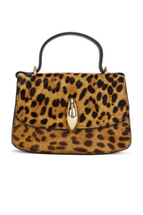 Lucia Leopard Top Handle Bag