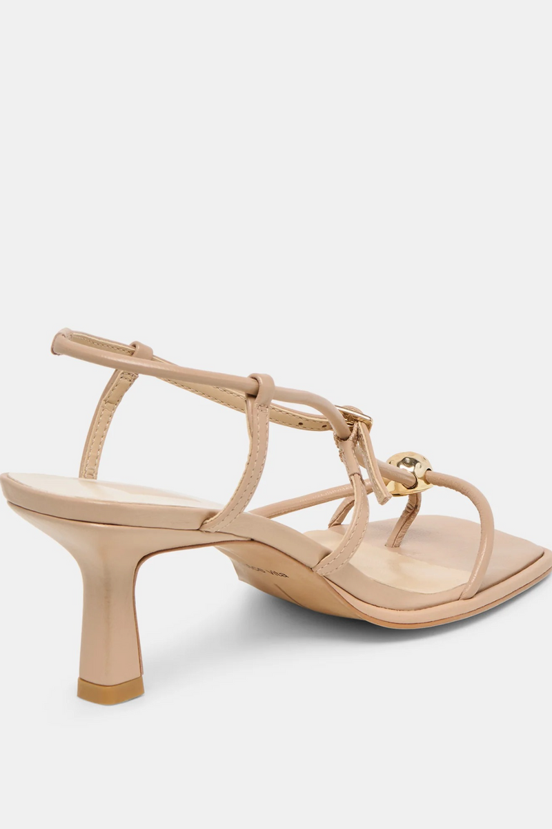 Beige Mylee Heels | Light Tan Leather Heel