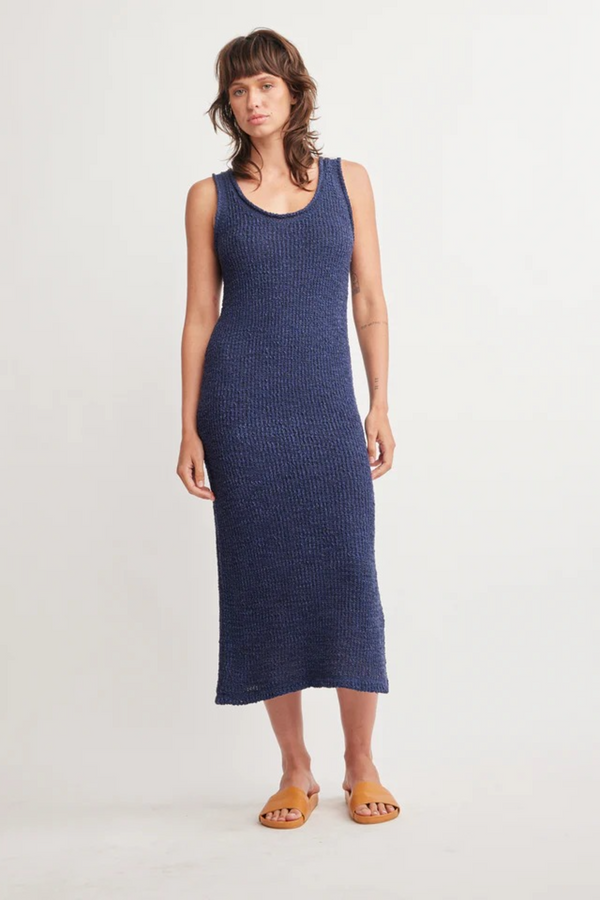 Antique White Marlo Sweater Dress Midi Dress