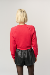 Light Gray Cocktails & Candy Canes Shrunken Sweatshirt Sweatshirt