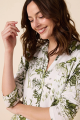 Black Woodside Pima Knit Night Shirt Pajamas