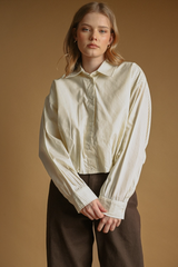 Sienna Downtown Striped Button Down Shirt Top