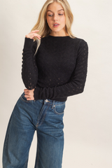 Sweet Disposition Crochet Sweater