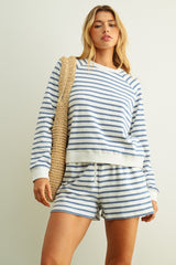 Light Gray The Coastal Cool Striped Pullover Pullover