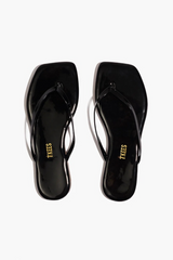 Black Square Toe Lily | Licorice Flip Flop