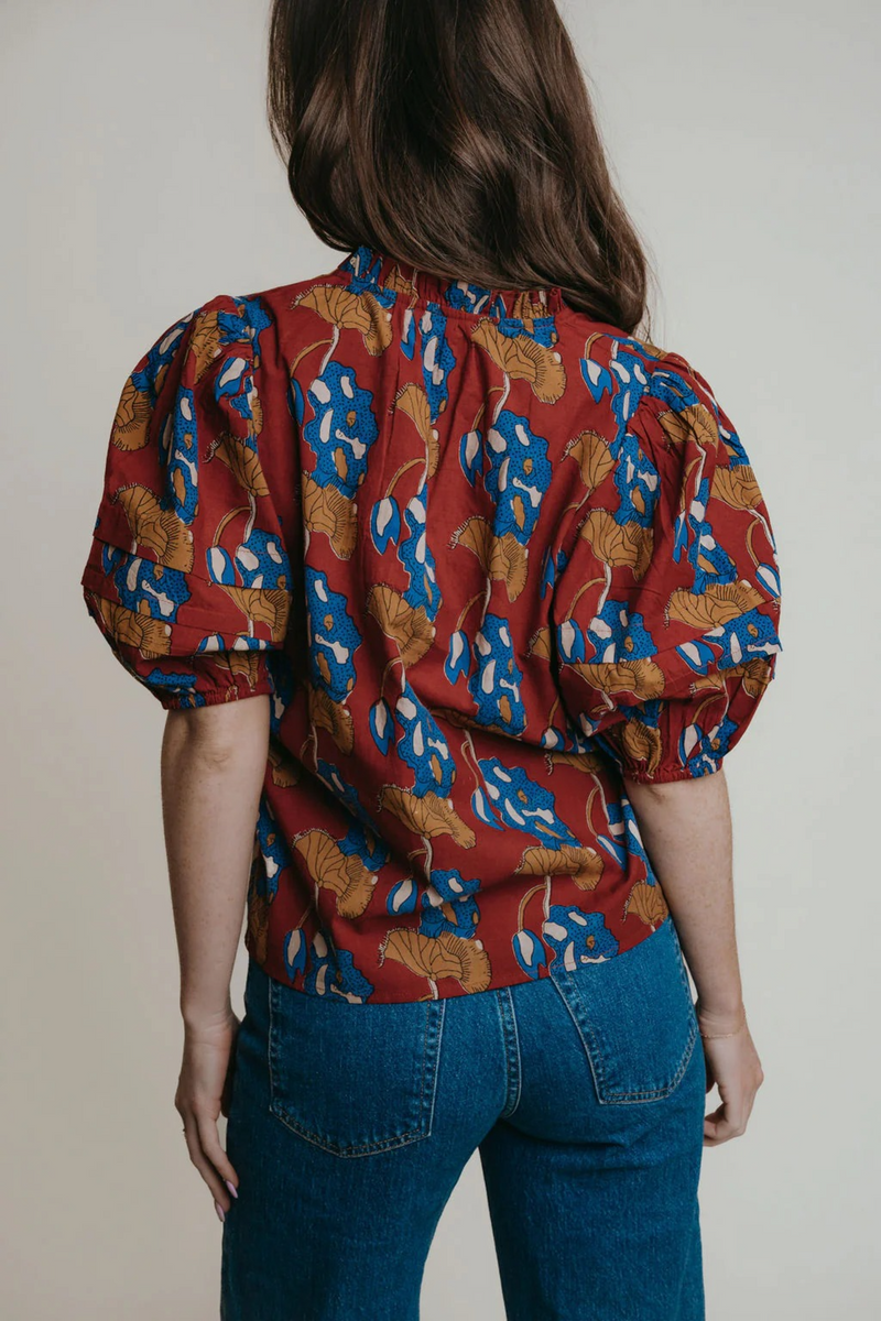Gray Alix Blouse in Batik Blouse