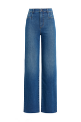 Dark Slate Gray The Jordie Super High Rise Wide Leg | Madison Jeans