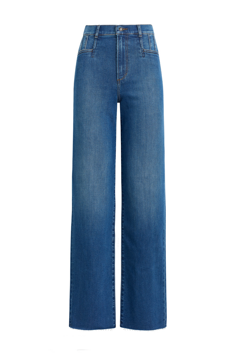 Dark Slate Gray The Jordie Super High Rise Wide Leg | Madison Jeans