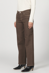 Dark Slate Gray Taylor Mid Rise Clean Hem Jean | Dark Khaki Jeans