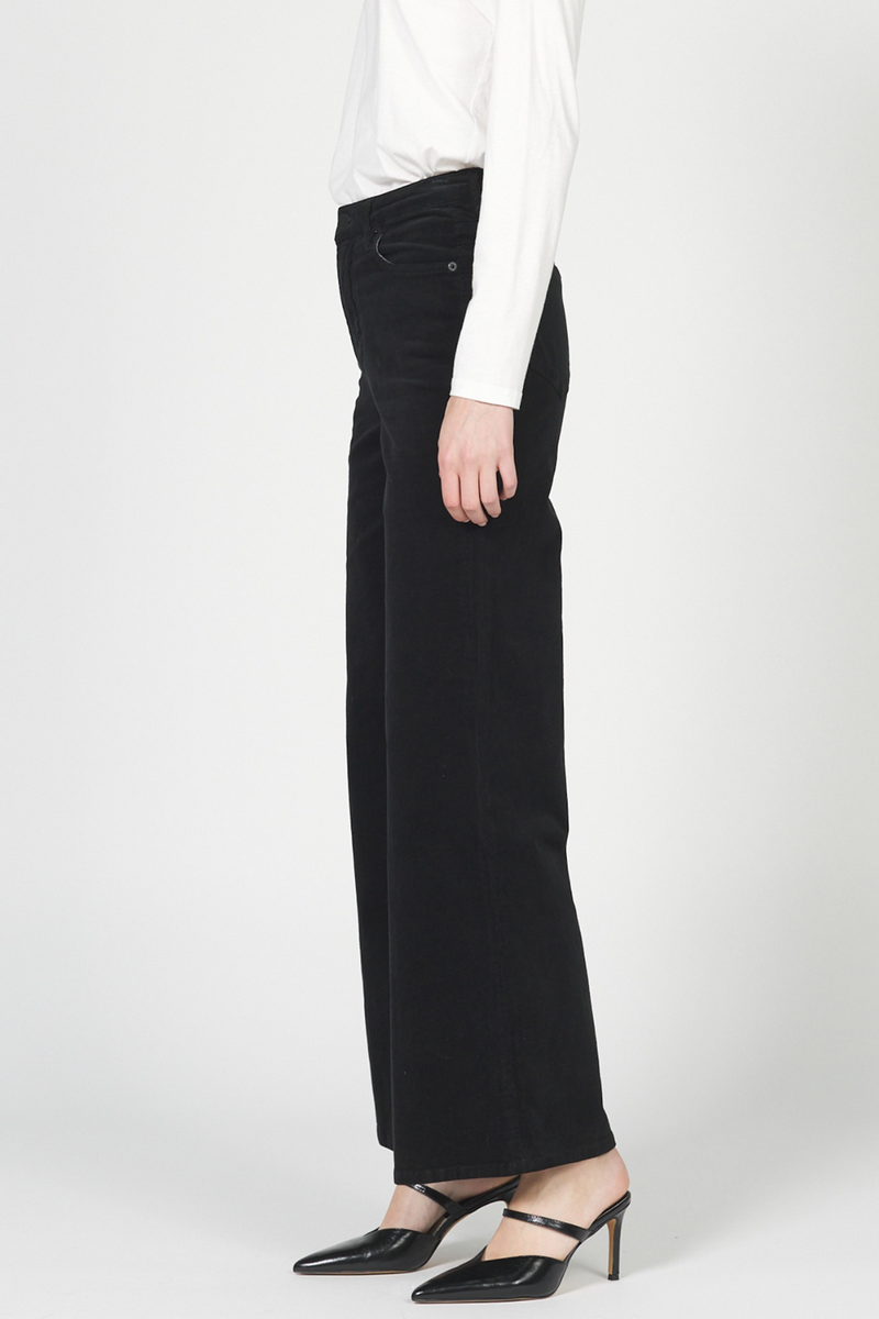 Lavender Fiona Wide Leg Jean | Black Jeans