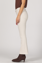Light Gray Jeanne Mid Rise Raw Hem Jean | Whitecap Gray Jeans