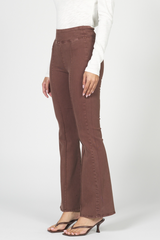 Dim Gray Mindy High Rise Flare Jean | Cappuccino Jeans