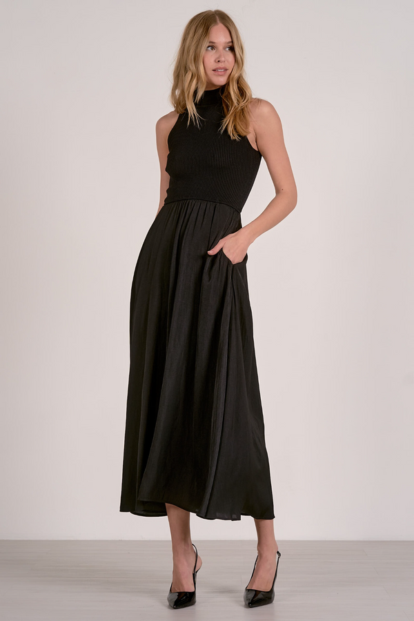 Light Gray Gail Mock Neck Maxi Dress Maxi Dress