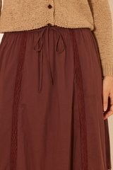 Saddle Brown Finch Skirt Maxi Skirt