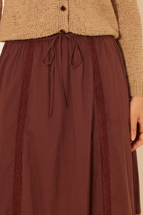 Saddle Brown Finch Skirt Maxi Skirt