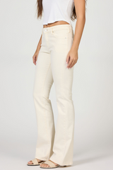 Antique White Jaxtyn Mid Rise Bootcut Jeans | Wheat Pant