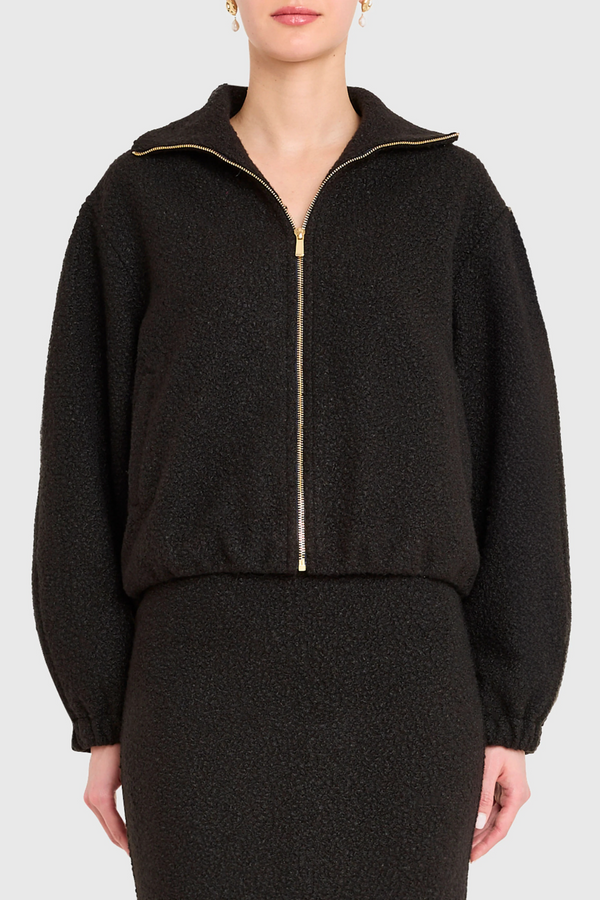 Black Como Bomber Jacket Jacket