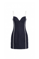 Dark Slate Gray Olivette Dress in Navy/Ivory Mini Dress