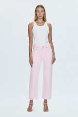 Lavender Lexi Mid Rise Bowed Straight Jean | Blush Jeans