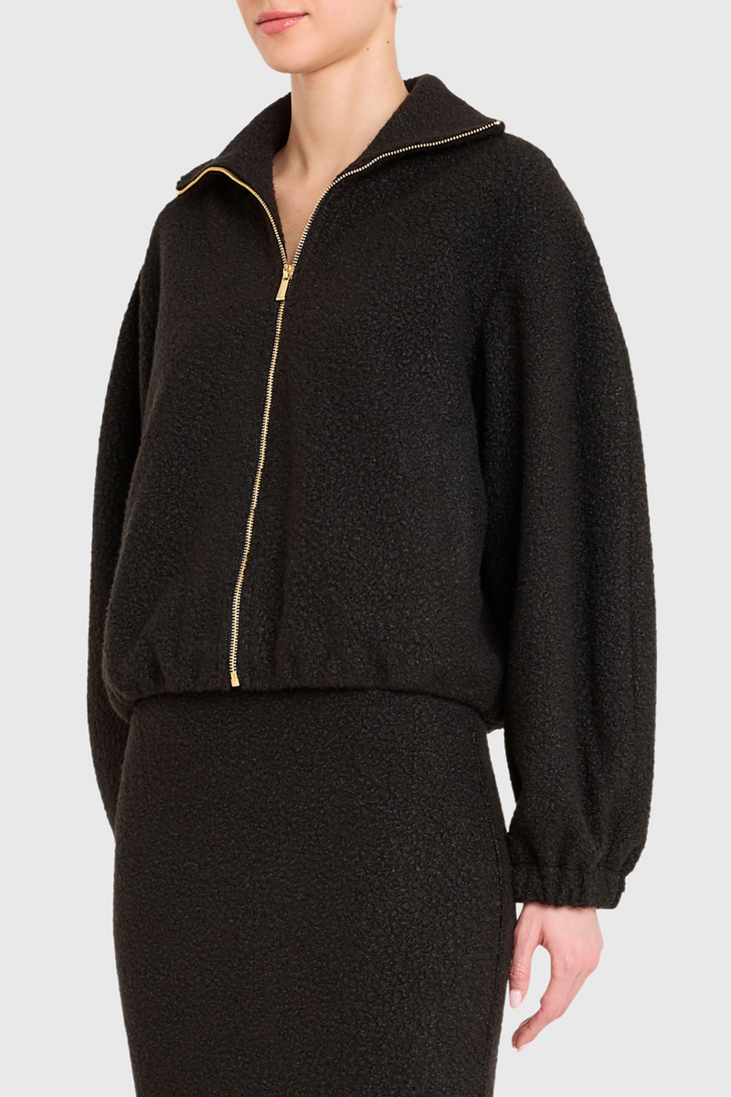 Black Como Bomber Jacket Jacket