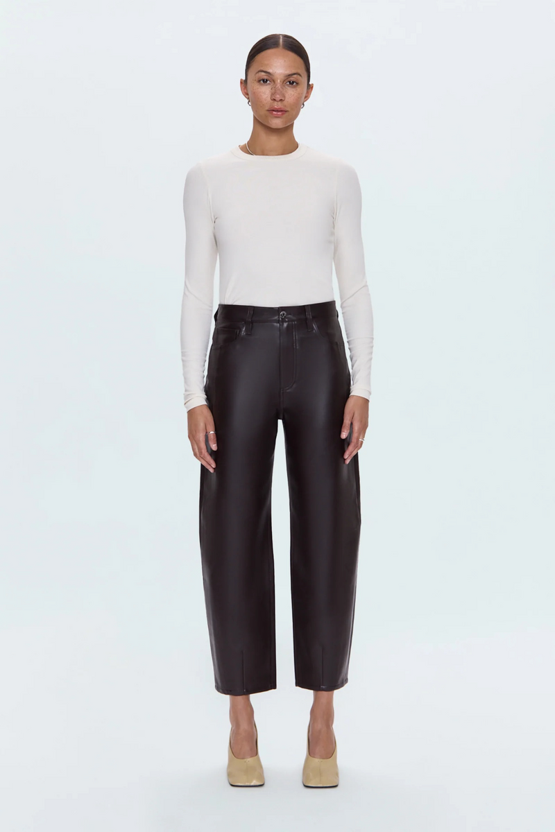 Lavender Eli High Rise Barrel Jean | French Roast Pant