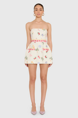 Lavender Strapless Bethany Romper in Boardwalk Romper