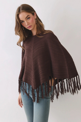 Autumn Escape Fringe Poncho