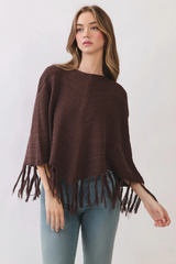 Autumn Escape Fringe Poncho