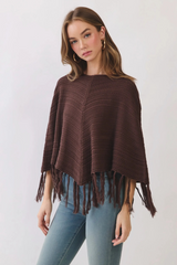Autumn Escape Fringe Poncho