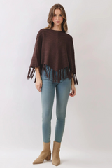 Autumn Escape Fringe Poncho