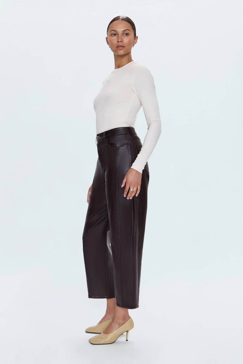 Lavender Eli High Rise Barrel Jean | French Roast Pant