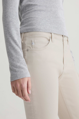 Light Gray Mari Cropped Mid-Rise Slim Straight | Pumice Jeans