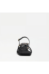 White Smoke Caia Ankle Strap Heeled Sandal | Black Sandal