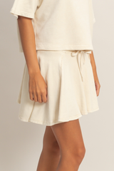 Antique White Toni Acid Wash Skort Skort