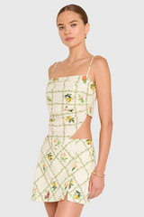 Lavender Juna Top in Trellis Print Top