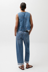 Lavender Kacey Mid Rise Cuffed Straight Jean | Laguna Jeans